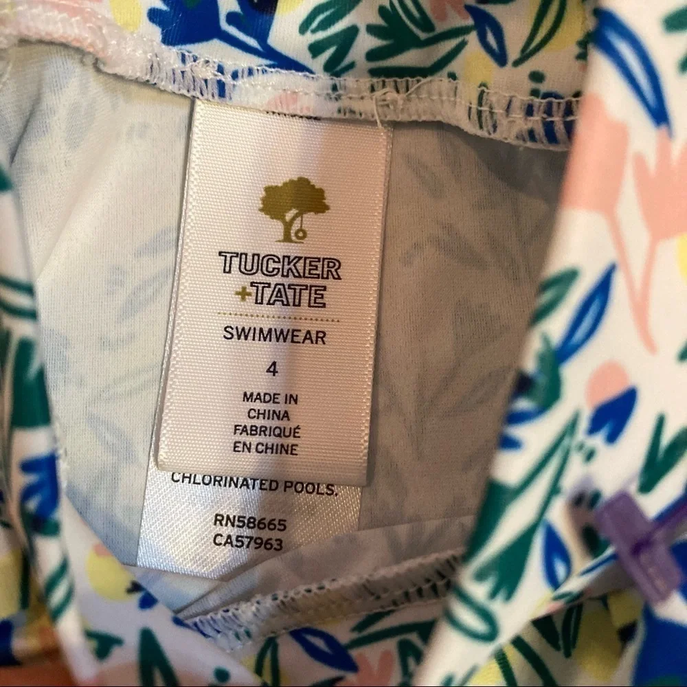 Girls NWT Tucker+Tate Floral Swim Shirt